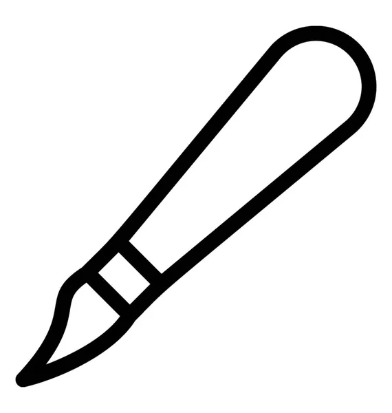 Paint Brush Vector Line Icon — Stock Vector