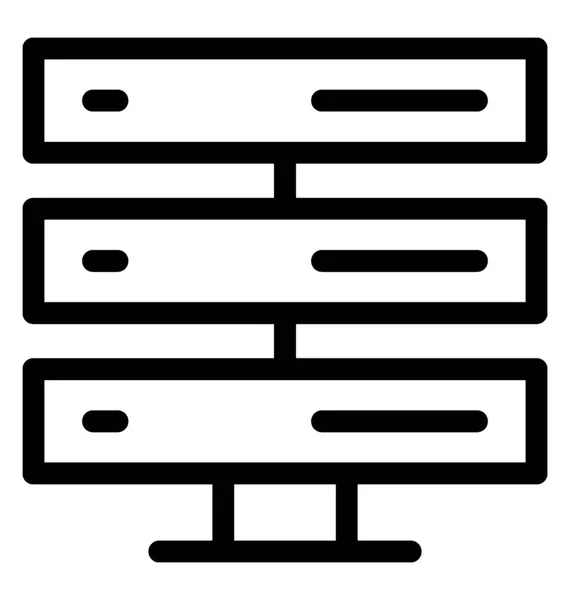 Иконка Векторной Линии Сервера — стоковый вектор
