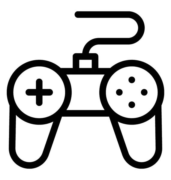 Gamepad Vector Lijn Pictogram — Stockvector