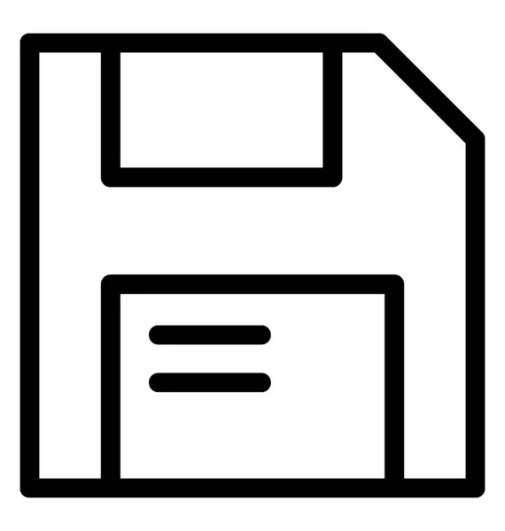 Floppy Vector Line Icono — Vector de stock