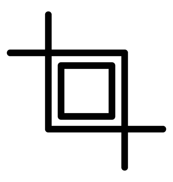 Crop Vector Line Icon — Vector de stoc