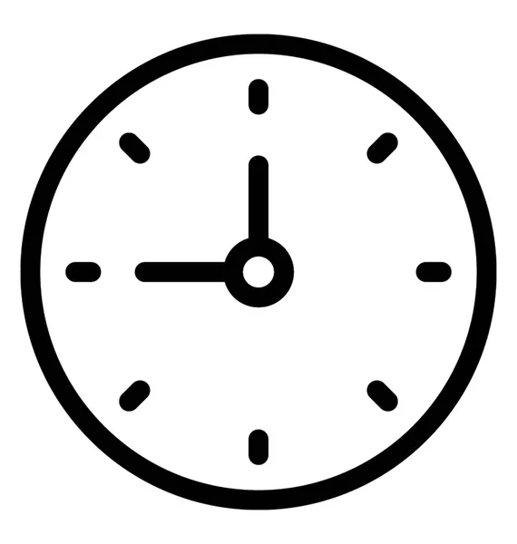 Uhr Vektorzeilen Symbol — Stockvektor