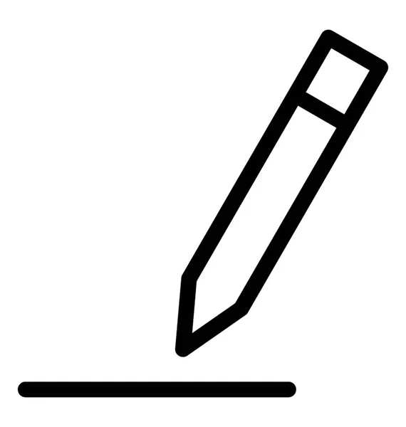 Pencil Vector Line Icon — Stock Vector