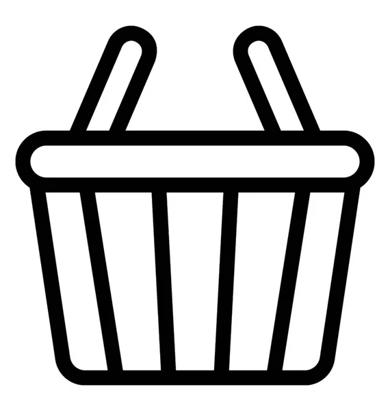 Basket Vector Line Icon — Stock Vector