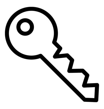 Anahtar vektör satırı simgesi