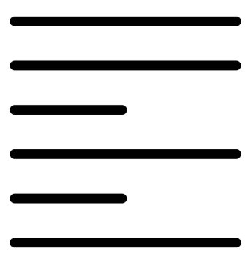 Sola Hizala vektör satırı simgesi