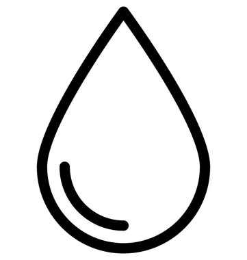 Kan damla vektör satırı simgesi