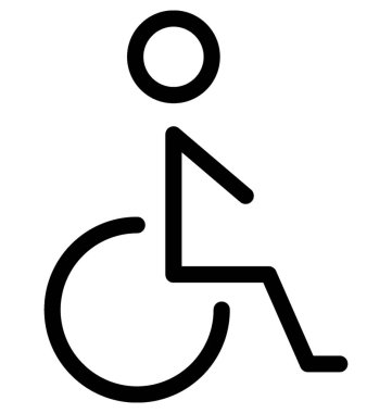 Handikap vektör satırı simgesi