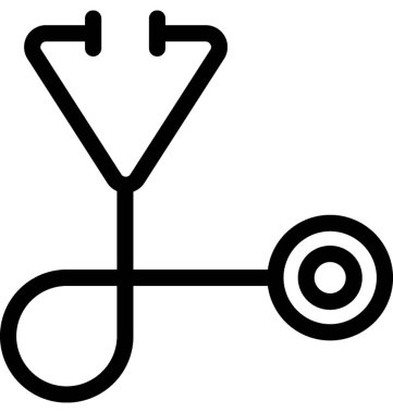 stetoskop vektör satırı simgesi