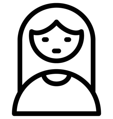 Hemşire vektör satırı simgesi