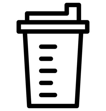 Kahve fincanı vektör satırı simgesi