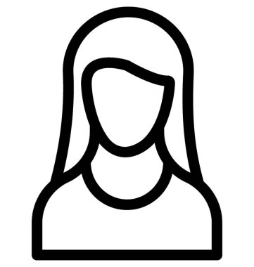 Hemşire vektör satırı simgesi