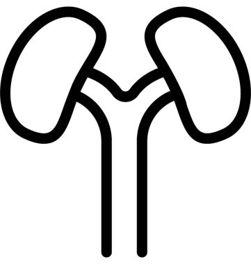 Böbrekler vektör satırı simgesi