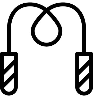 Atlama ipi vektör satırı simgesi