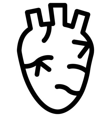 Kalp vektör satırı simgesi