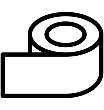 Doku Roll vektör satırı simgesi