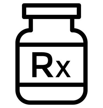 Tıp vektör satırı simgesi