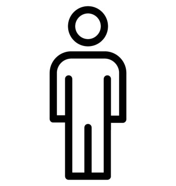 Adam vektör satırı simgesi