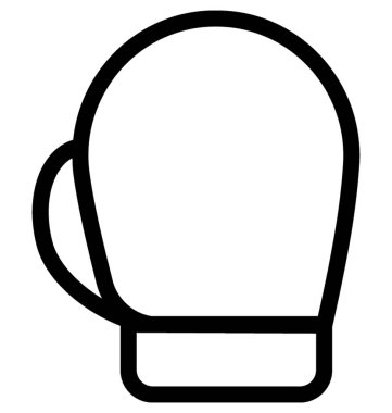 Eldiven vektör satırı simgesi