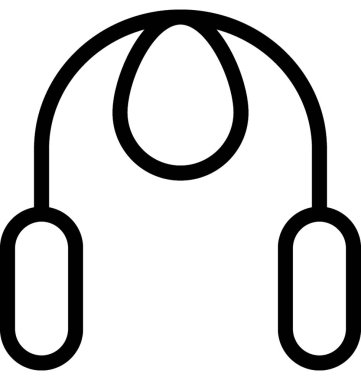 Atlama ipi vektör satırı simgesi