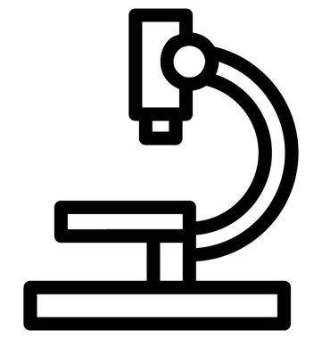 Mikroskop vektör satırı simgesi