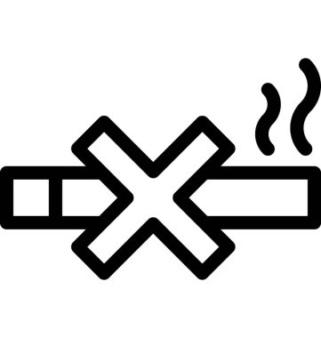 Hiçbir yasaktır vektör satırı simgesi