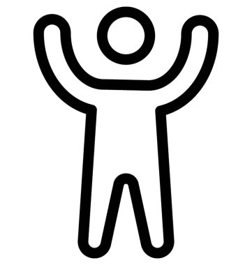 Egzersiz vektör satırı simgesi