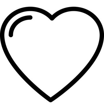 Kalp vektör satırı simgesi