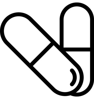 Kapsül vektör satırı simgesi