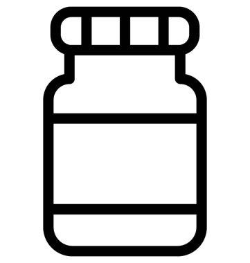 Tıp kavanoz vektör satırı simgesi