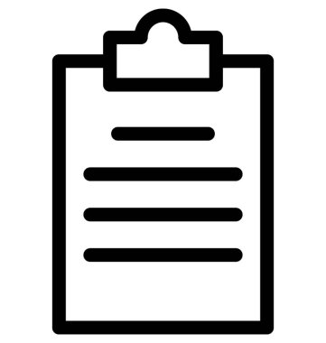 Tıbbi rapor vektör satırı simgesi