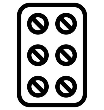 Hapları şerit vektör satırı simgesi