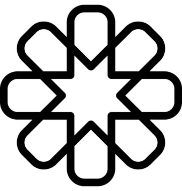 Yıldızın yaşam vektör satırı simgesi