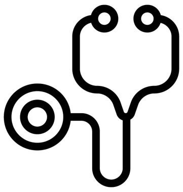 stetoskop vektör satırı simgesi