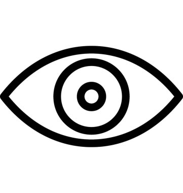 Göz vektör satırı simgesi