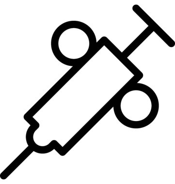 enjeksiyon vektör çizgisi simgesi