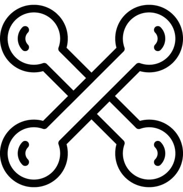 Dumbbell vektör satırı simgesi