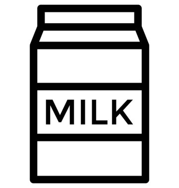 Süt şişesi vektör satırı simgesi