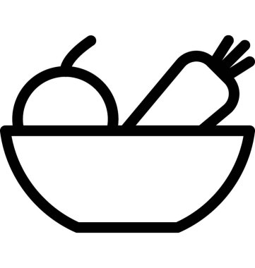 Gıda vektör satırı simgesi