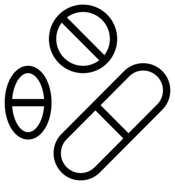 Kapsül vektör satırı simgesi