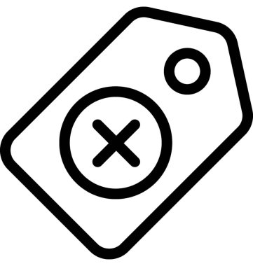 Tıbbi etiketi vektör satırı simgesi