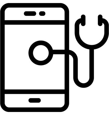 Sağlık App vektör satırı simgesi