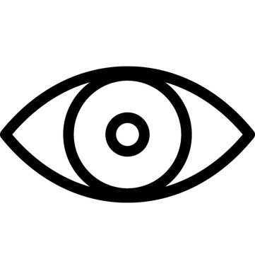 Göz vektör satırı simgesi