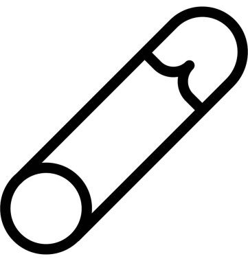 Çengelli iğne vektör satırı simgesi