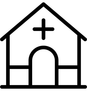 Hastane vektör çizgisi simgesi