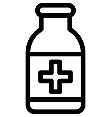 Tıp kavanoz vektör satırı simgesi