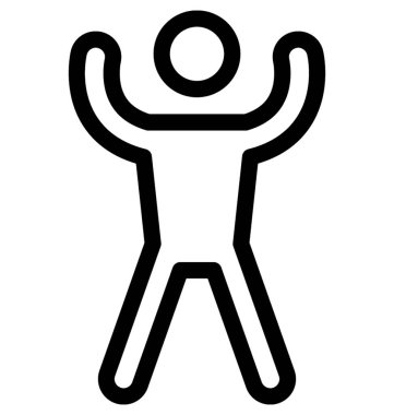 Egzersiz vektör satırı simgesi