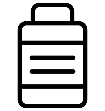 Tıp kavanoz vektör satırı simgesi