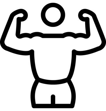 Egzersiz vektör satırı simgesi