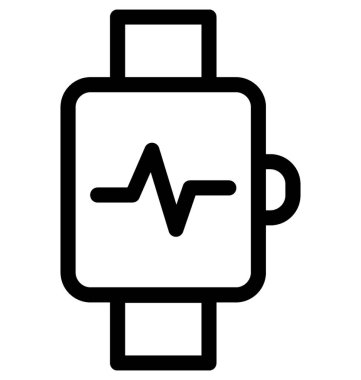 Kalp atışı izle vektör satırı simgesi